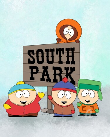 Arte digitale intitolato "South Park" da Olga Guseva, Opera d'arte originale, Lavoro digitale 2D