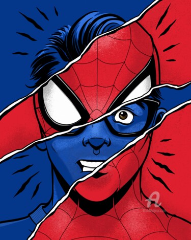 Artes digitais intitulada "Spider man" por Olga Guseva, Obras de arte originais, Trabalho Digital 2D