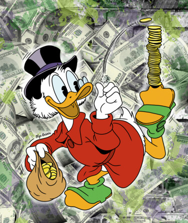 Digital Arts titled "Rich Scrooge" by Olga Guseva, Original Artwork, 2D Digital Work