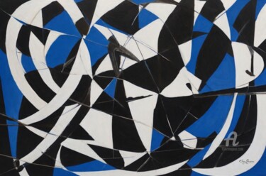 Malarstwo zatytułowany „Abstract vortex” autorstwa Olga Guseva, Oryginalna praca, Akryl Zamontowany na Drewniana rama noszy