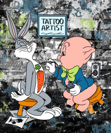 Arts numériques intitulée "Tattoo artist" par Olga Guseva, Œuvre d'art originale, Travail numérique 2D