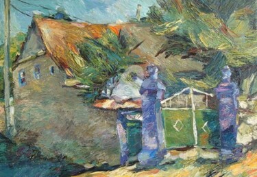 Painting titled "LANDSCAPE // 2" by Olga Ilies, Original Artwork, Oil