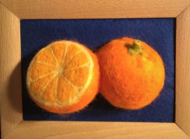 Sculpture intitulée "mandarins" par Oj, Œuvre d'art originale, Fil