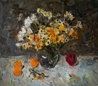 Pintura intitulada "November bouquet" por Olga Koroleva, Obras de arte originais, Óleo
