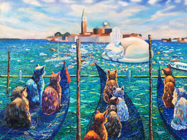 Pittura intitolato "Venice Biennale 2026" da Olga Kras, Opera d'arte originale, Olio