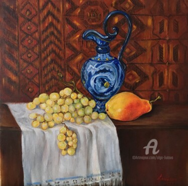 Картина под названием "Fruits" - Olga Liutova-Amplatz, Подлинное произведение искусства, Масло