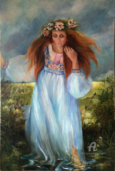Painting titled "Spring is your name!" by Olga Liutova-Amplatz, Original Artwork, Oil