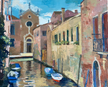 Pittura intitolato "Venice" da Olga Onopko, Opera d'arte originale, Olio