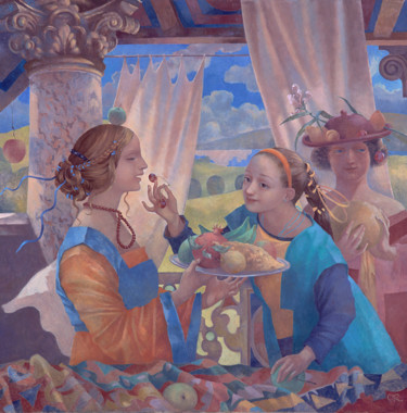 Painting titled "Sweetness of Life" by Olga Oreshnikov, Original Artwork, Other