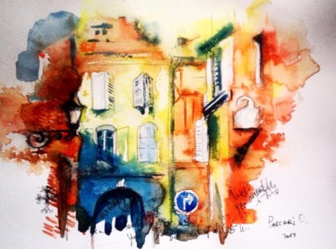 Schilderij getiteld "Toulouse" door Olga Pascari, Origineel Kunstwerk, Aquarel