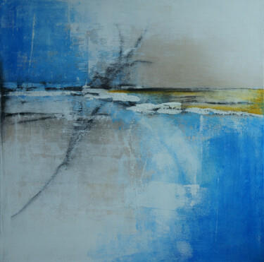 Peinture intitulée "Blue abstraction #1" par Olga Pavlova, Œuvre d'art originale, Acrylique