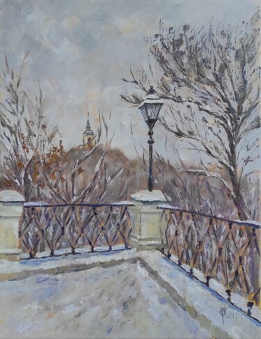 Картина под названием ""Kaluga". Winter la…" - Olga Ponomarenko, Подлинное произведение искусства, Масло Установлен на Дерев…