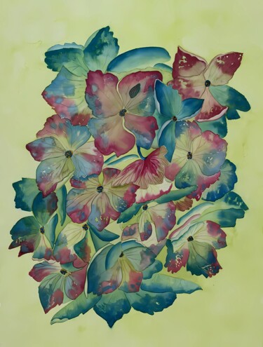 "Carnival of flowers" başlıklı Tablo Olga Poruchikova tarafından, Orijinal sanat, Suluboya