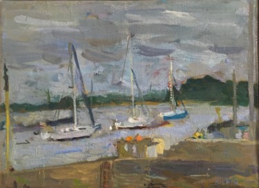 Painting titled "L’île aux moines" by Olga Richir, Original Artwork, Oil