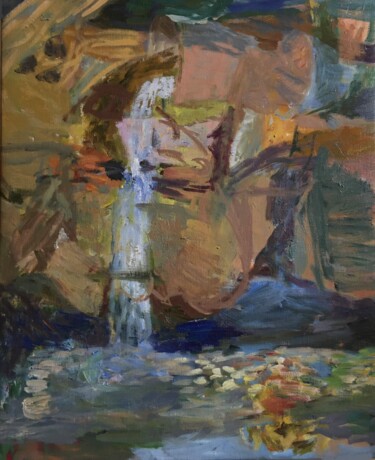 Peinture intitulée "La source" par Olga Richir, Œuvre d'art originale, Huile
