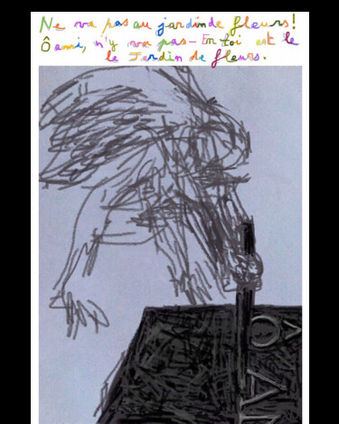 Arts numériques intitulée "Graver dans le marb…" par Olga Richir, Œuvre d'art originale, Crayon