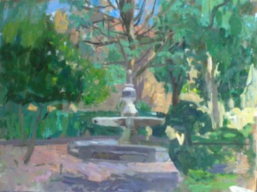 Peinture intitulée "la fontaine de Cast…" par Olga Richir, Œuvre d'art originale