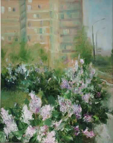 Картина под названием "Morning. June. Summ…" - Olga Ro, Подлинное произведение искусства, Масло