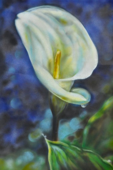 Картина под названием "calla flower" - Olga Rozova, Подлинное произведение искусства, Аэрограф