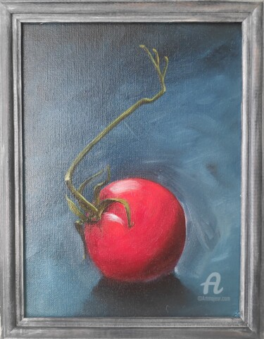 Malerei mit dem Titel "Tomato" von Olga Kaszkur, Original-Kunstwerk, Öl