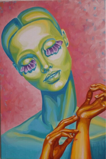 Painting titled "The Dreams-2" by Olga Sarukhanova, Original Artwork, Oil Mounted on Wood Stretcher frame