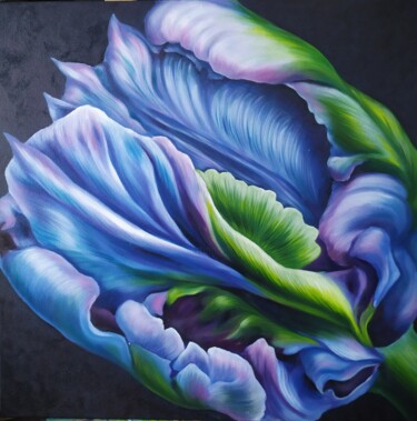 Картина под названием "Tulip" - Olga Sarukhanova, Подлинное произведение искусства, Масло Установлен на Деревянная рама для…