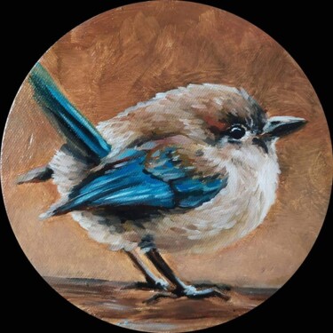 Peinture intitulée "Baby bird" par Olga Sarukhanova, Œuvre d'art originale, Huile Monté sur Châssis en bois