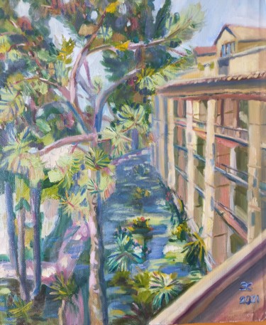 Отель Peinture intitulée "Отель" par Ольга Селезнева, Œuvre d'art originale, Huile