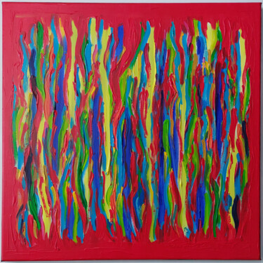 Painting titled "Freude" by Olga Senchenko, Original Artwork, Acrylic Mounted on Wood Stretcher frame