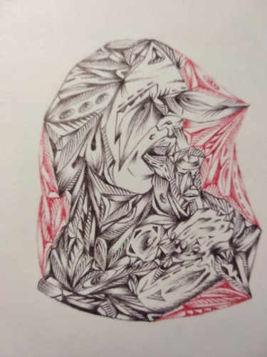 Рисунок под названием "Карамель" - Mshtyka, Подлинное произведение искусства, Шариковая ручка