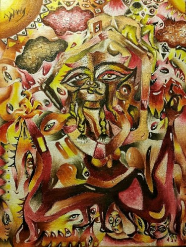 Peinture intitulée "Глаза" par Mshtyka, Œuvre d'art originale, Huile