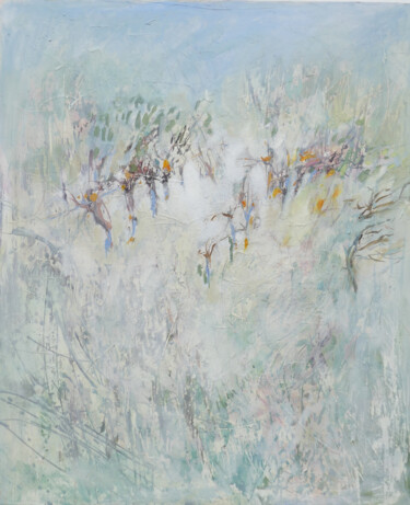 Peinture intitulée "White Vineyard Morn…" par Olga Sidorenko, Œuvre d'art originale, Acrylique