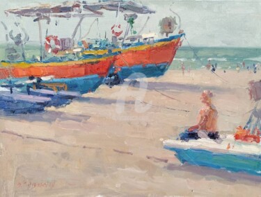Malerei mit dem Titel "Sole di giugno" von Olga Silivanchyk, Original-Kunstwerk, Öl