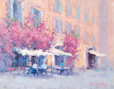 Painting titled "Piazza di Pietra" by Olga Silivanchyk, Original Artwork, Oil
