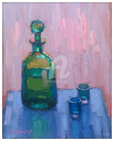 Painting titled "Absinthe" by Olga Silivanchyk, Original Artwork, Oil