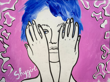 Peinture intitulée "Shygirl" par Olga Skvortsova, Œuvre d'art originale, Acrylique