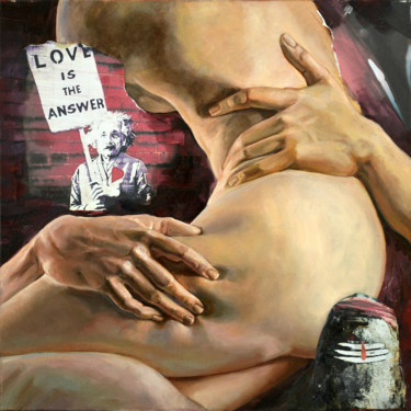 Картина под названием "Love is the answer" - Olga Smolentseva, Подлинное произведение искусства, Масло