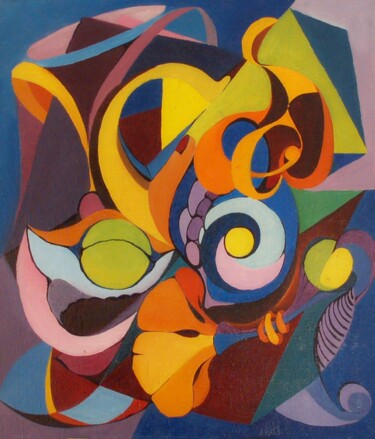 Wild Vivid Fantas Malerei mit dem Titel "Wild Vivid Fantas" von Olga Spoeckl Kontsedalova, Original-Kunstwerk, Öl