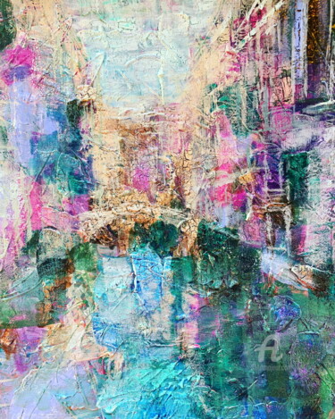 Painting titled "Venice" by Stasssi, Original Artwork, Acrylic