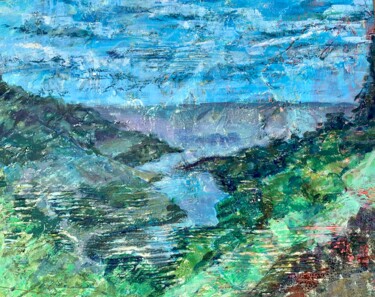 Painting titled "Landscape near Erzo…" by Stasssi, Original Artwork, Acrylic