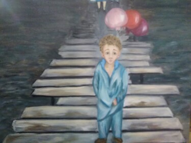 Картина под названием "Один" - Ольга Степаненко, Подлинное произведение искусства, Масло