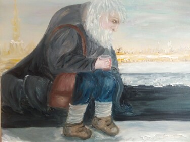 Картина под названием "На набережной" - Ольга Степаненко, Подлинное произведение искусства, Масло