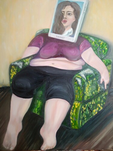 Картина под названием "Портрет" - Ольга Степаненко, Подлинное произведение искусства, Масло