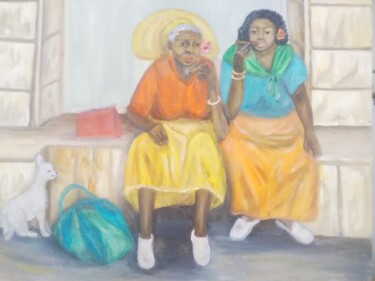 Картина под названием "Гавана" - Ольга Степаненко, Подлинное произведение искусства, Масло