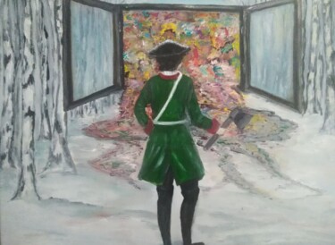 Картина под названием "Окно в Европу" - Ольга Степаненко, Подлинное произведение искусства, Масло