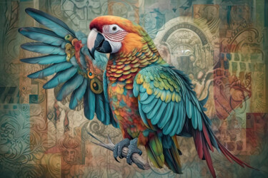 Digital Arts titled "“Sacred Animals” co…" by Olga Sukhikh (Lolly Shine), Original Artwork, AI generated image