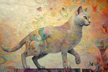 Artes digitais intitulada "“Sacred Animals” co…" por Olga Sukhikh (Lolly Shine), Obras de arte originais, Imagem gerada por…