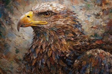 Digital Arts titled "Eagle. “Sacred Anim…" by Olga Sukhikh (Lolly Shine), Original Artwork, Digital Print