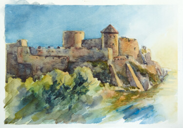 "Akkerman Fortress" başlıklı Tablo Olga Telushkina tarafından, Orijinal sanat, Suluboya