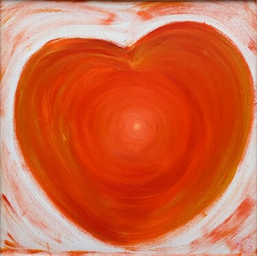 Painting titled "My Heart" by Olga Tkachenko, Original Artwork, Oil